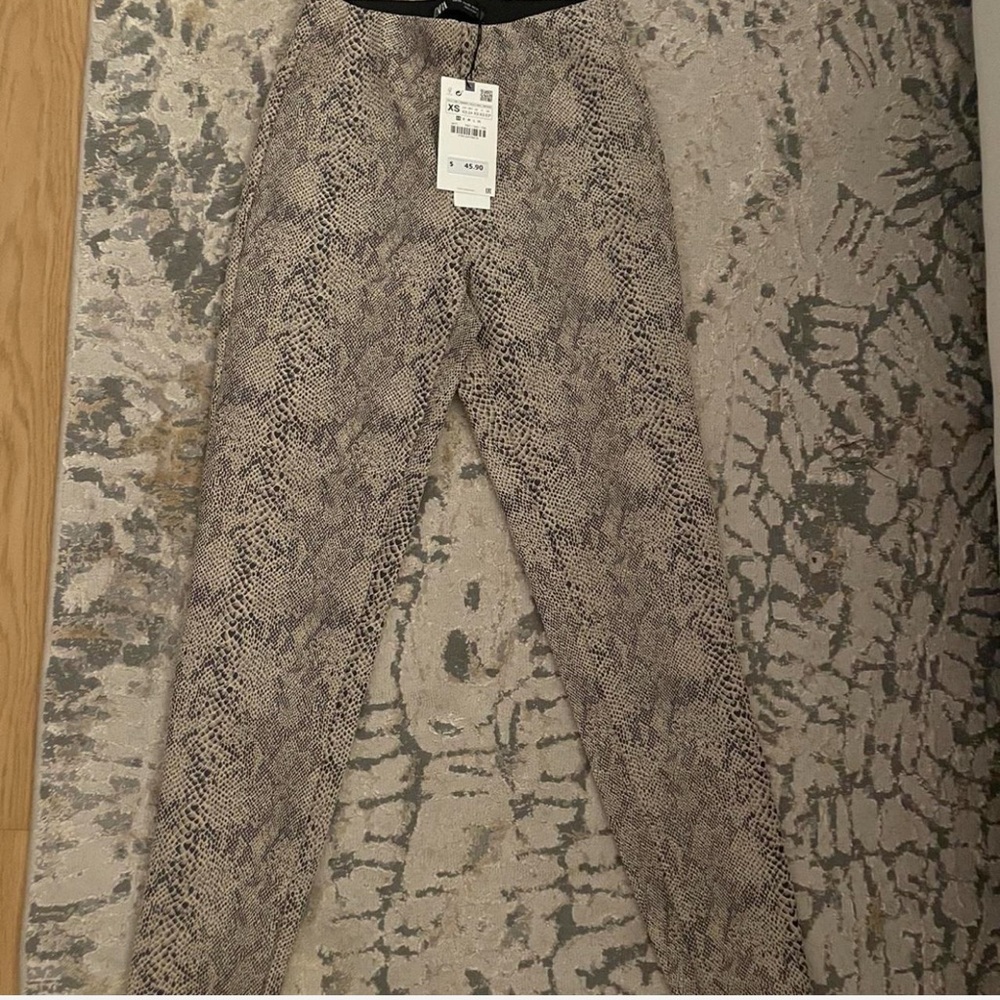 Zara Crocodile Print Pants